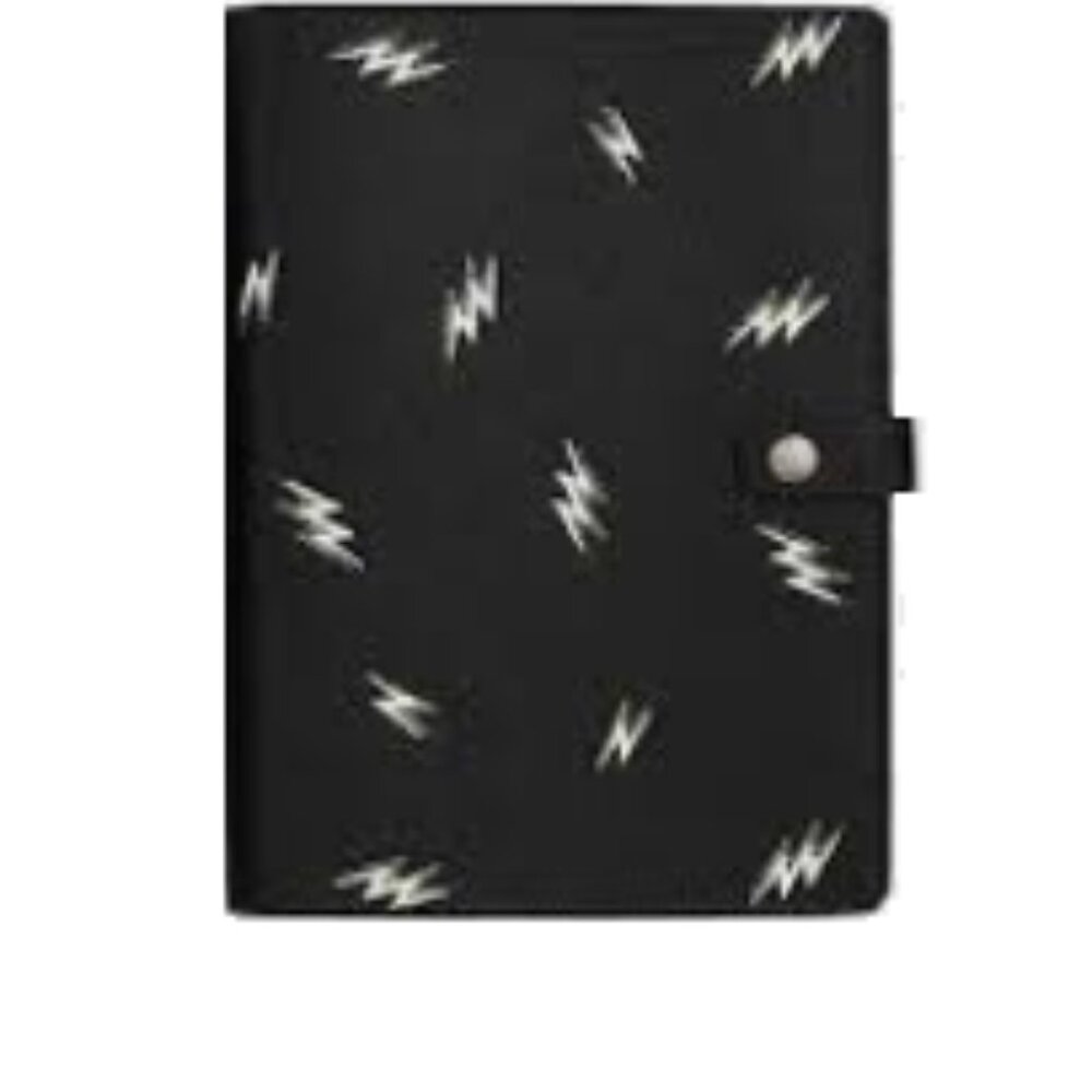 Notebook With Lightning Bolt Print